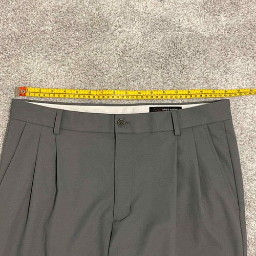 Greg Norman Grey Pleated Pants 34/32 Pre-owned - Picture 7 of 8
