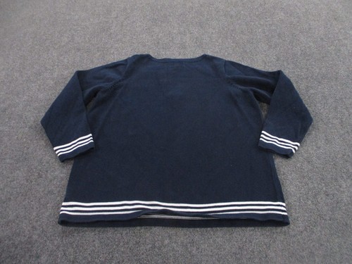 Ralph Lauren Sweater Adult 1X Striped Sailboat Sailor Fisherman Pullover Women - Picture 8 of 9