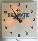 Vintage Union Made Boumatic Milking Systems Wall Clock 16x16 Lighted Sunwatch
