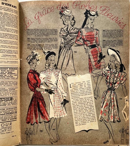 MODE DU JOUR n° 21 du 25 Avril 1946 revue ancienne Couture Magazine Vintage - Foto 2 di 4