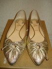 100% AUTH NEW WOMEN LOUBOUTIN MERIMEE GOLD FLAT BALLET/BALLERINA FLATS US 9.5 — photo 4
