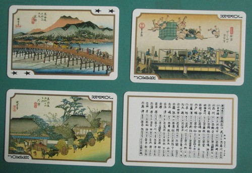 Hiroshige Gold Plastic Coated Playing Cards New Pack Deck Japanese Landscapes - 第 2/4 張圖片