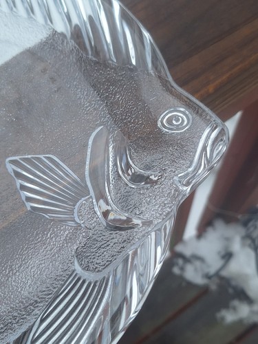 Clear Crystal 10" Seafood Fish Platter Mikasa Serving Plate WY151/519 Japan NIB - Picture 5 of 10