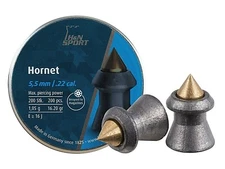 H&N HORNET .22 CAL PELLETS 200 count 16.2 grains METAL POINTED HUNTING