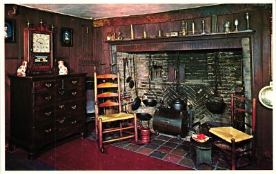 Vintage Postcard- Kitchen, Houe of Seven Gables, Salem, MA