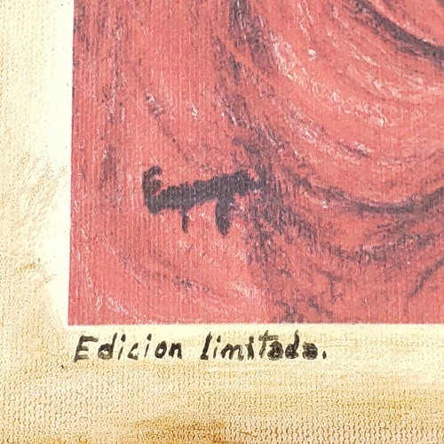Impresión de pintura vintage Esparza arte popular mexicano Virgen María edición limitada 1/50 - Imagen 3 de 12