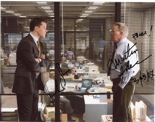 Martin Sheen & Matt Damon “The Departed” AUTOGRAPH Signed  10x8 ACOA