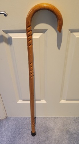 Martial Arts Self Defense Training Cane - Finished - Tan - 38 Inches - Scraped