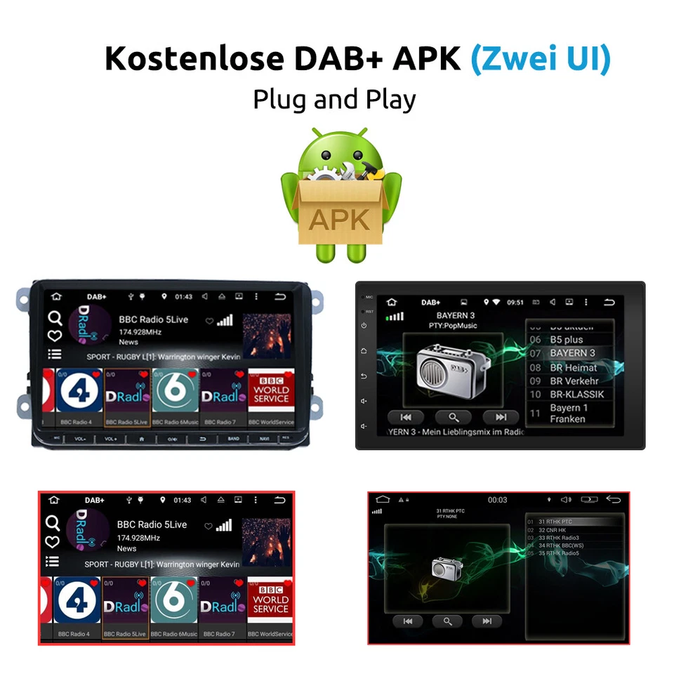 ESSGOO DAB/DAB+ Adapter UKW-Übertragung Empfänger für Android Autoradio 5.0+ - Bild 4 von 4