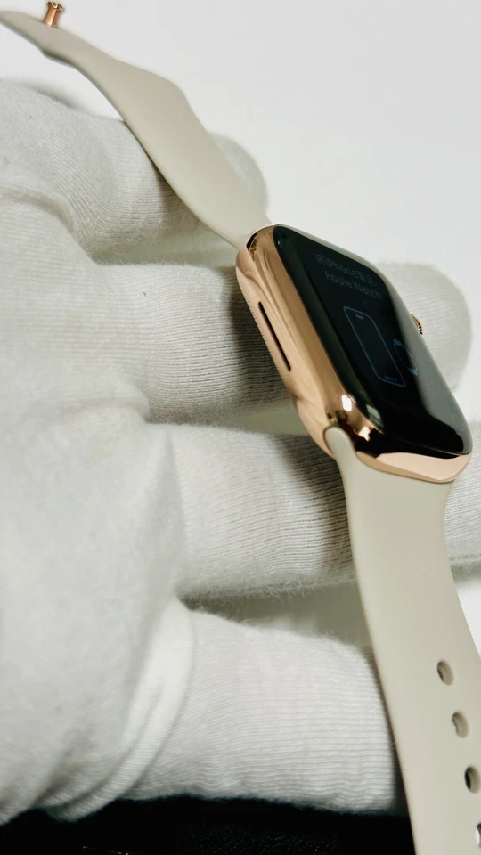 Custom 24K Rose Gold 41MM Apple Watch SERIES 8 Stainless Steel Sport Band - Image 4 of 4