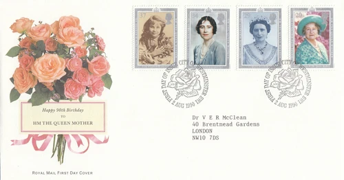 Queen Mother 90th Birthday GB RM FDC Westminster (b) 1990 (101270)