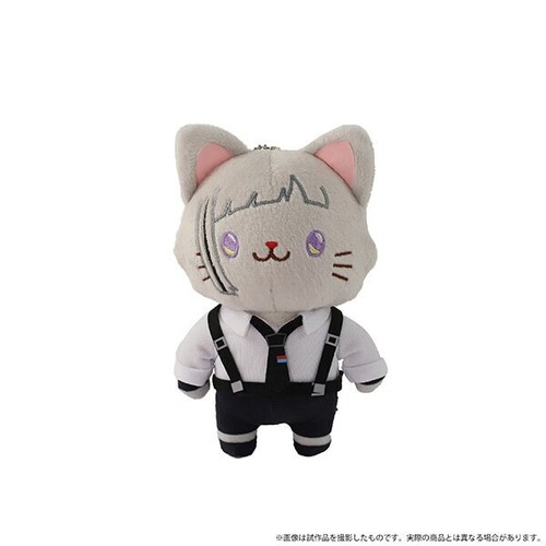 14cm Official Bungo Stray Dogs Dazai Osamu Plush Doll Cat Keychain Toy Pendant - Picture 7 of 14