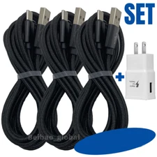 Type C Charger Power Adapter USB C Charging Cable Cord Set For Samsung Android
