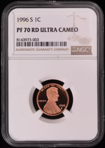 1996-S Lincoln cent NGC PF 70 RD ULTRA CAMEO