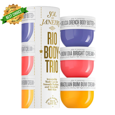Rio Trio Body Cream Set Bum Bum Delicia Bom Dia 3x50ml Skincare Gift Set