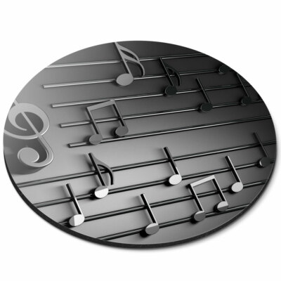 Vibrant 3D Musical Notes Composition in Red and Black | Premium AI