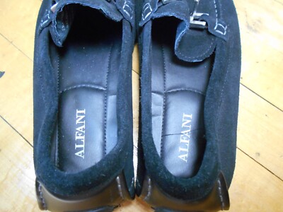 Alfani Mens Merry Suede Derby Loafers Horse Bit Black Sz US 8 M New Alfani Black Suede Horsebit Loafer Driving Mocs  main image 3