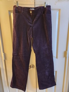 NWT Ann Taylor Loft Marisa Bootcut Purple Velvet Pants 8