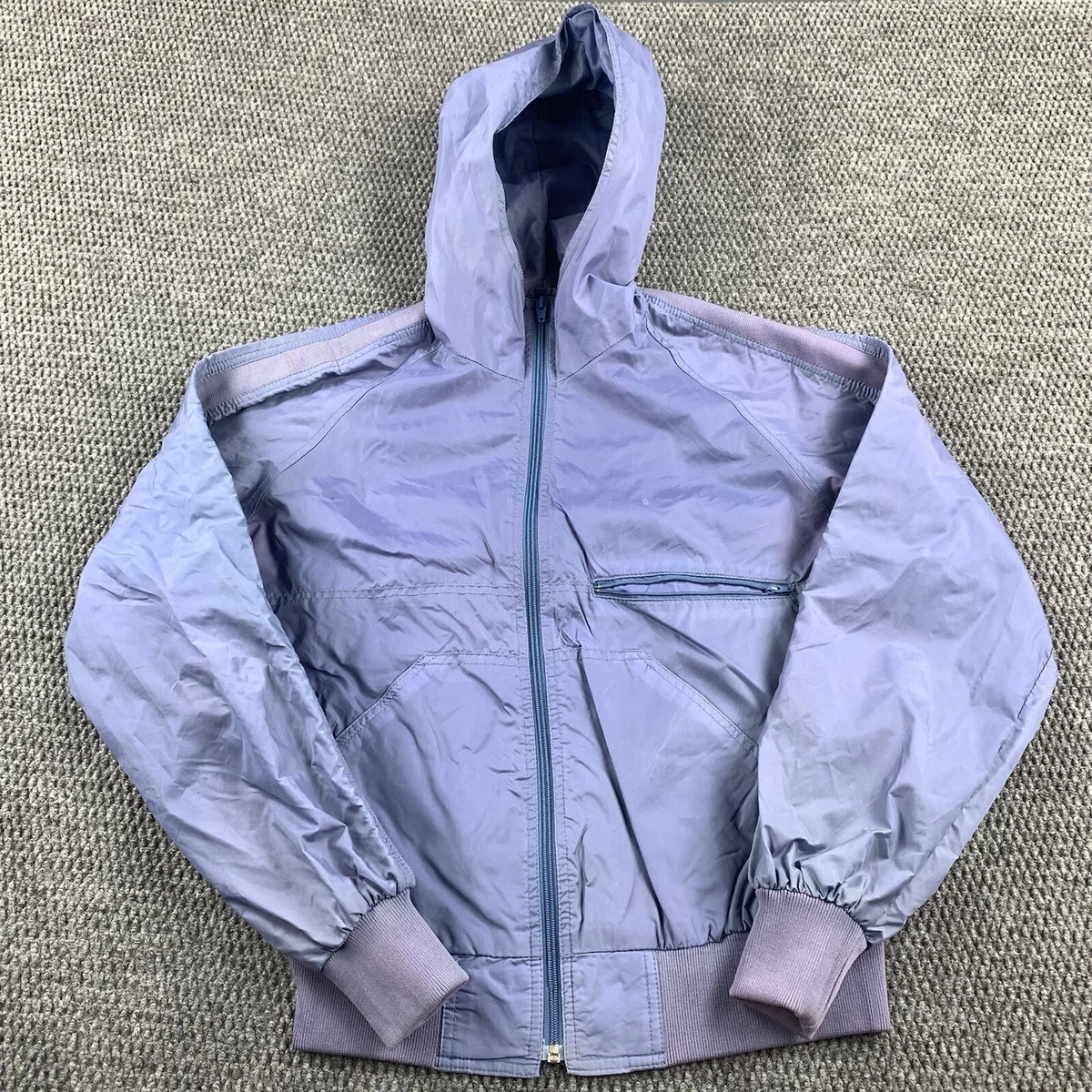 Fox Run Adult Size 42 Full Zip Windbreaker Hoodie Bomber Jacket