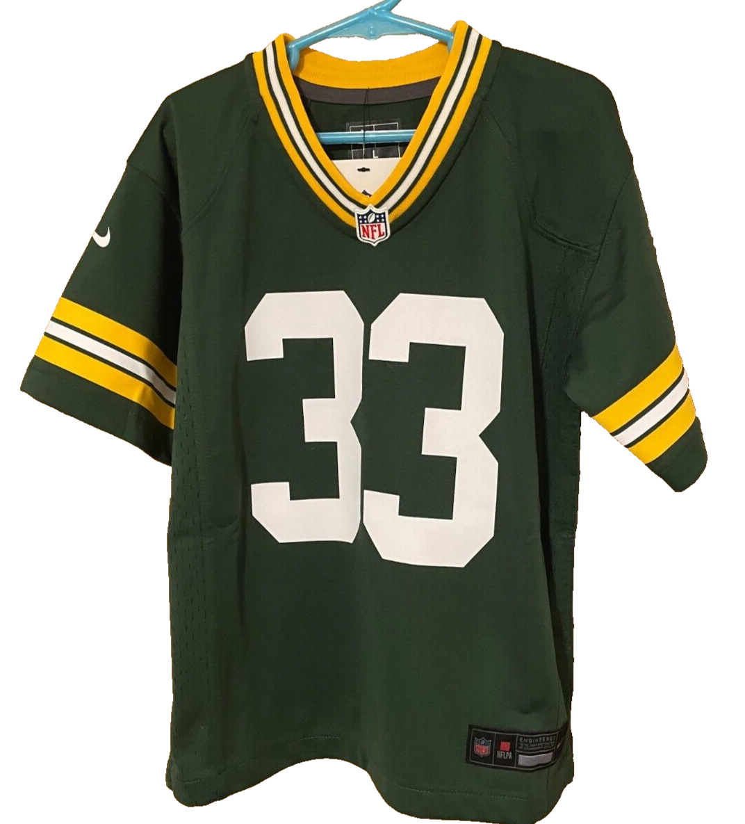 Aaron Jones Green Bay Packers 33 Nike On Field Green Kids Jersey