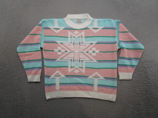 Vintage Burlington Sweater Striped Aztec Geometric Knit Sweater Women's Read