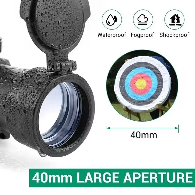 2x40 Tactical Riflescope Optical Sight Red/Green Dot Sights for 11/20mm Rail - Image 3 of 4