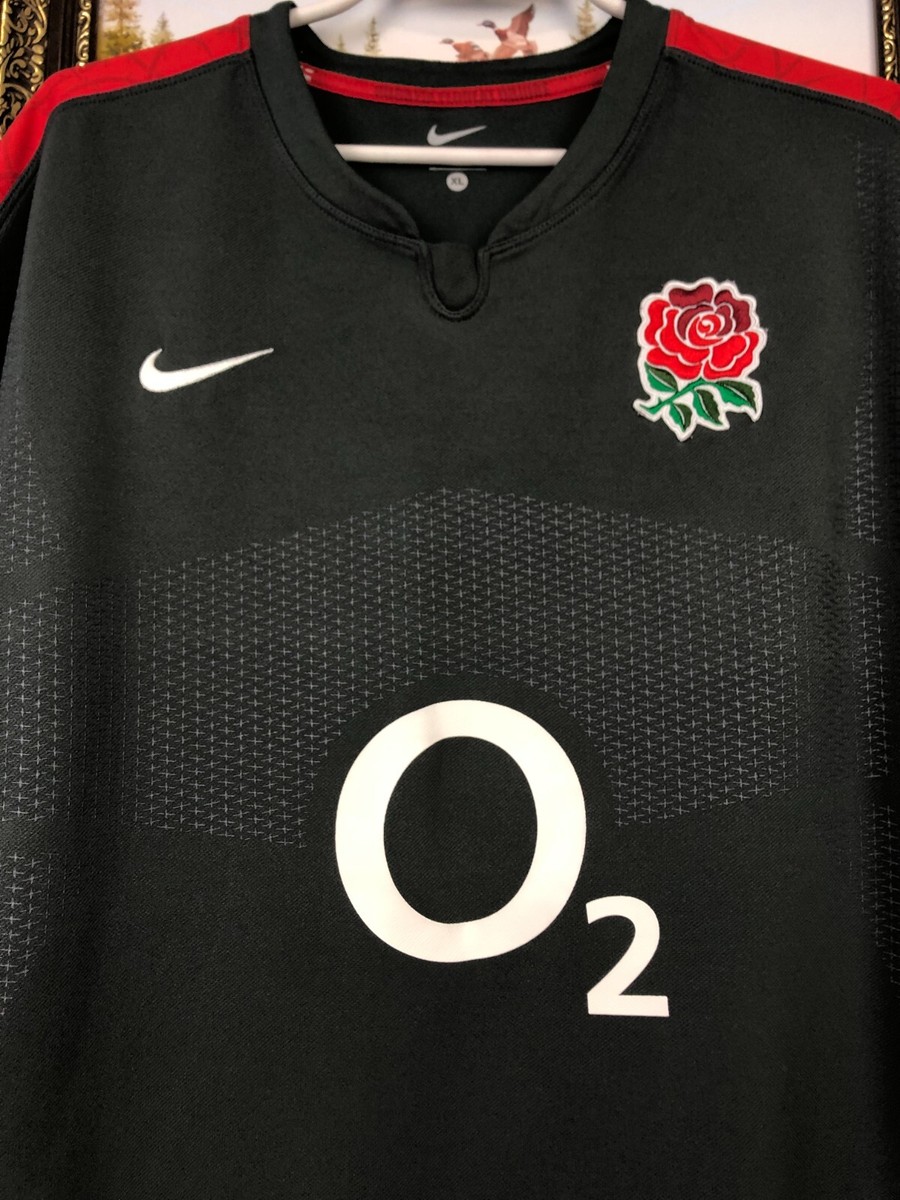 Vintage Nike England Rugby o2 Union Jersey Mens Shirt Trikot