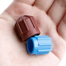 2PCS A/C Valve Cap Air Conditioning Valve Core Valve Dust Cover High/Low Voltage