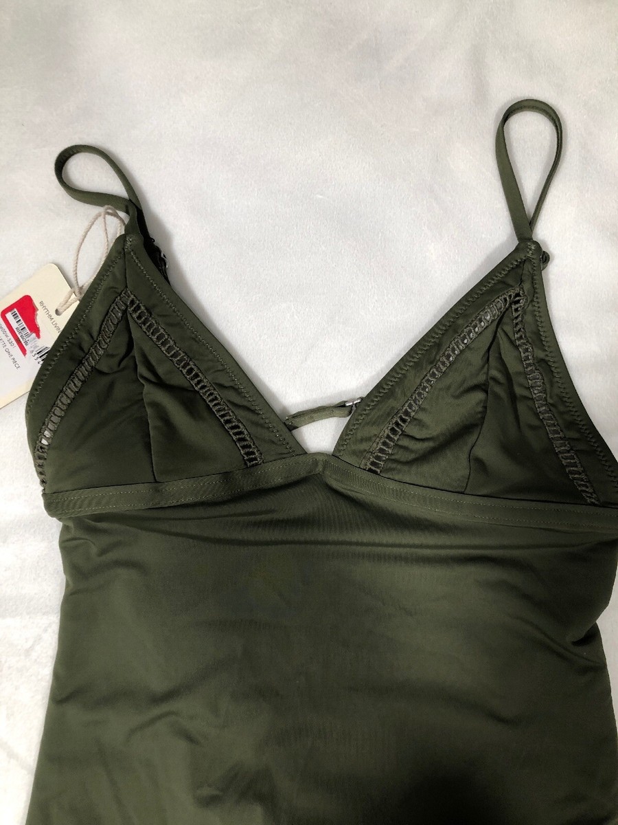 NWT Rhythm My Bralette One-Piece Swimsuit in Seaweed Green