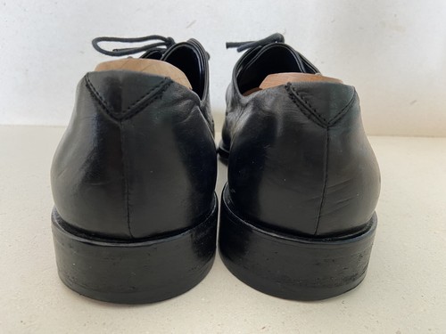 Valentino Garavani Black Leather Plain Toe Derby Dress Shoes Men’s Size 42 - Picture 4 of 13