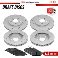 Front And Rear Drilled Disc Rotor Ceramic Brake Pad For Ford Mustang 2005 - 2010
