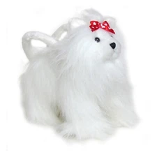 Maltese Dog Whimsy Purse Clutch Plush 8"