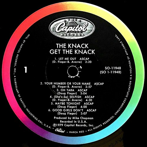 THE KNACK "Get The Knack" Vinyl LP - 1979 Capitol SO-11948 - EX / VG - Picture 3 of 6