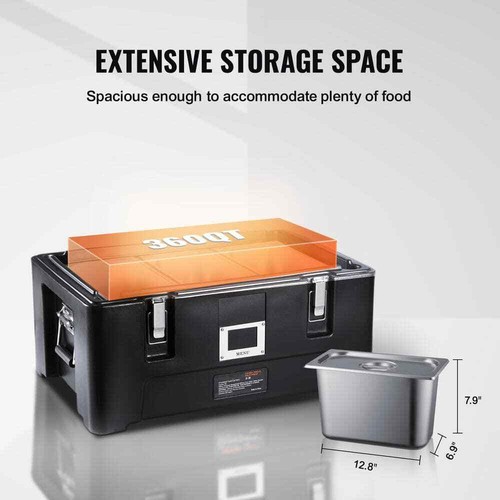 Insulated Food Pan Carrier 36 Qt. Capacity Stackable Catering Hot Box Top Load F - Picture 4 of 8