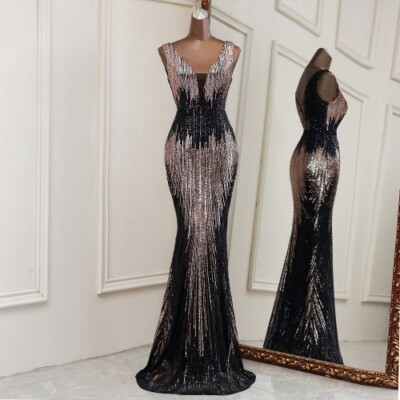modanisa evening dresses sale Pink Beaded Lace Luxury Evening Dresses Gowns 2025 Mermaid Elegant Pink / 16