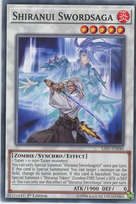 Yugioh Shiranui Schwertsaga SAST-EN040 Common 1. Auflage Neuwertig x3