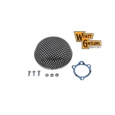 Wyatt Gatling Chrome Round Mesh Air Cleaner For Harley Shovelhead Evolution