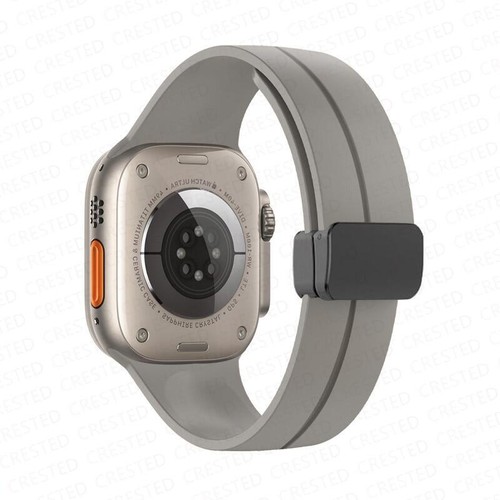 Magnetic Silicone Band For Apple Watch Ultra 2 10 9 8 7 46/45/49MM Wrist Strap - Picture 31 of 36