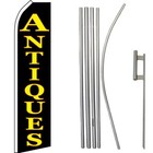 Antiques Black / Yellow Swooper Super Flag & 16ft Flagpole Kit / Ground Spike