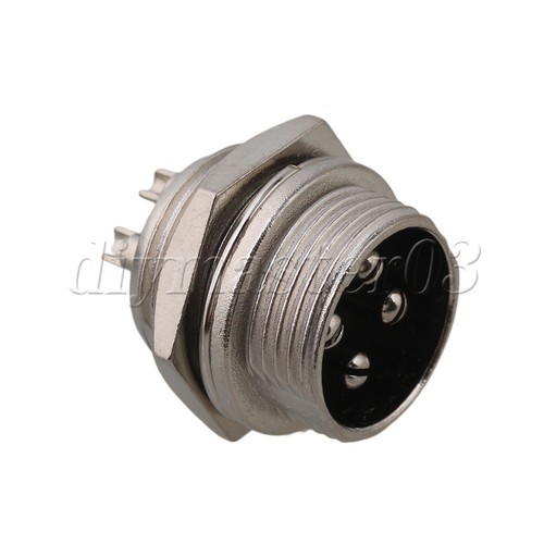 5x Aviation Stecker 4-Pin 16mm GX16-4 Metall Anschluss Spannungsfestigkeit 15A - Bild 6 von 6