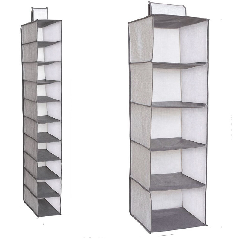 Colcolo Cesto Portaoggetti Pieghevole In Tessuto - Contenitore Con Maniglie Per Armadio E Scaffali (45x28x20 Cm) - 3