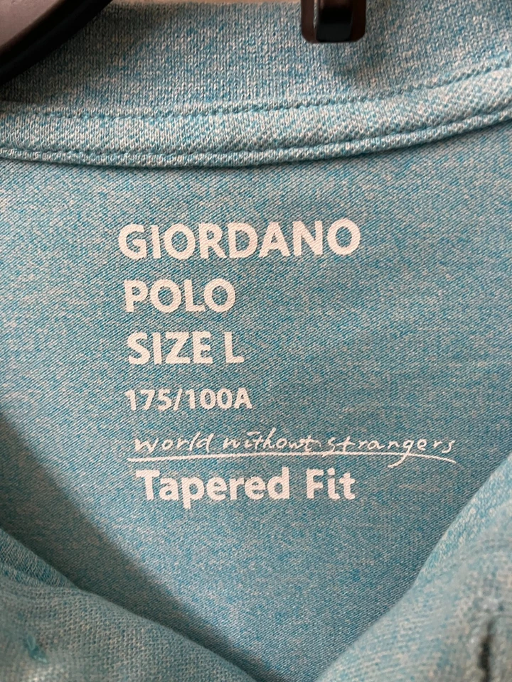 Polo masculino Giordano 3D Lion L azul ajuste cônico - Imagem 4 de 4