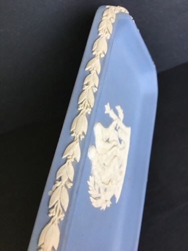Plato baratija rectangular neoclásico jaspe azul Wedgwood - Imagen 5 de 11