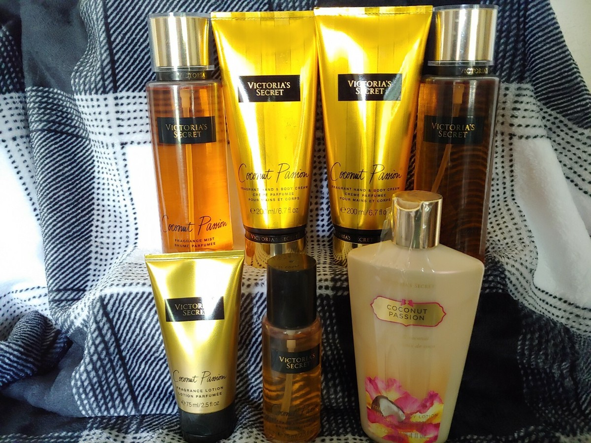 7x Victoria's Secret * COCONUT PASSION * 1 Body Lotion & 3