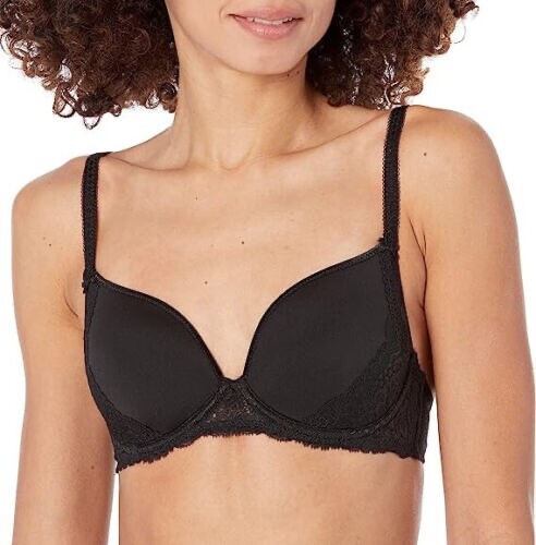NEU SIMONE PERELE 12H315 PROMESSE 3D BÜGEL PLUNGE BH SCHWARZ 32C