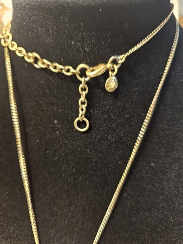 Colgante de cristal firmado por J Crew tono dorado borla transparente semillas cuentas 38" bolsa antipolvo ajustable - Imagen 12 de 20