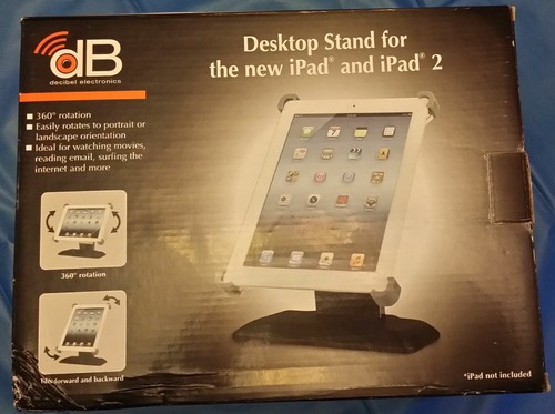 New dB Desktop Stand For iPad and iPad 2 360 Rotation Tilt Forward Backward - Picture 2 of 2