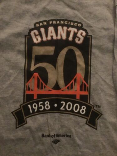 2008 San Francisco Giants 50TH ANNIVERSARY Long Sleeve Shirt XL  - Picture 1 of 3
