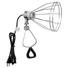 Simple Deluxe Clamp Lamp Light with Steel Cage Wire Grillup To 250W E26 Socket