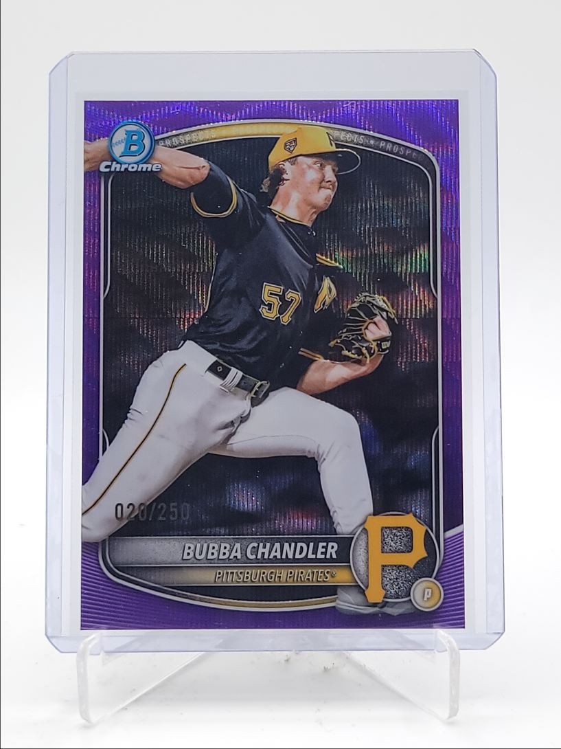 BUBBA CHANDLER 2025 BOWMAN CHROME PURPLE WAVE REFRACTOR A /250 Q4455